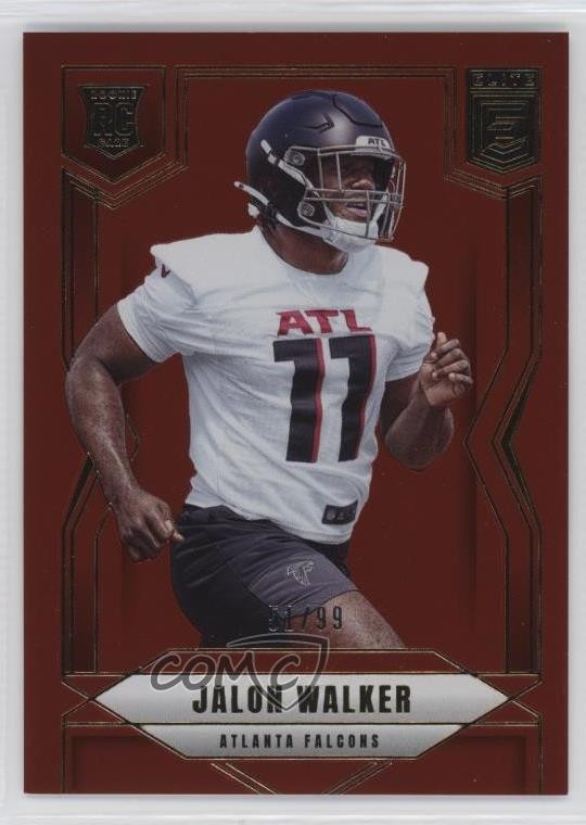 2025 Panini Donruss Elite Rookies Red /99 Jalon Walker #165 16wc