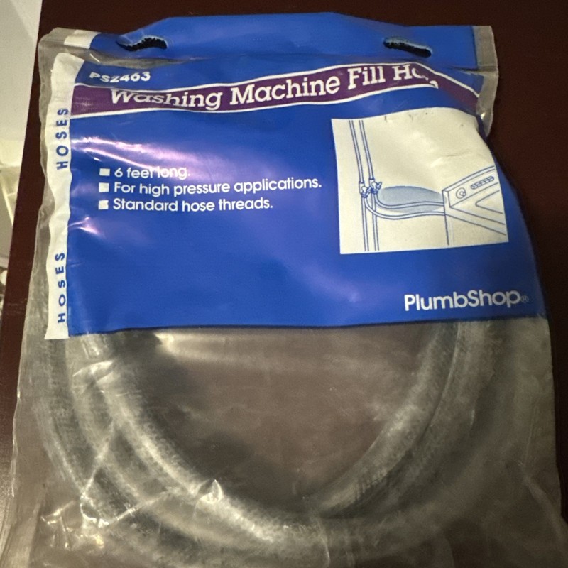 PlumbShop Washing Machine Fill Hose PS2463  6' Brand New