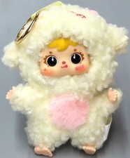 Samuel White Sheep Stuffed Toy Badge Mascot Pink 14cm Animal Collectible