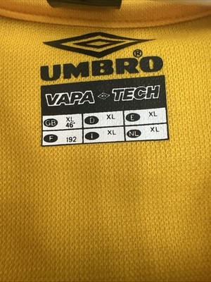 Yellow Vodafone Umbro Manchester United jersey XL like new w TAGS