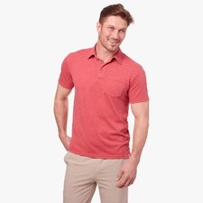 Fair Harbor The Atlantic Polo Cotton Blend Golf Sunwashed Red Mens Size XXL NWT