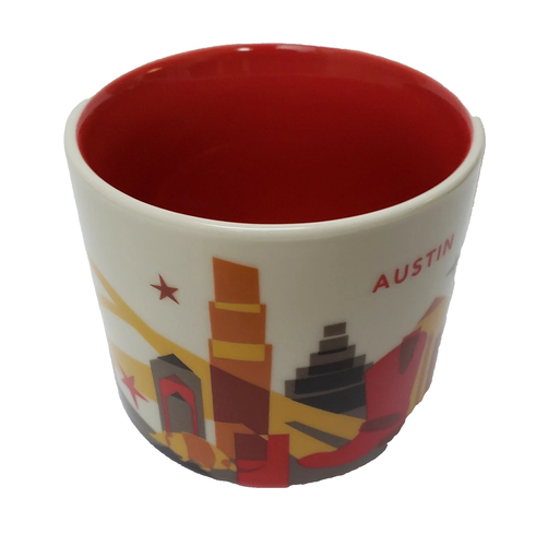 EUC Starbucks Coffee AUSTIN 14oz Kubek 2017 You Are Here Seria kolekcjonerska Texas - Zdjęcie 3 z 6