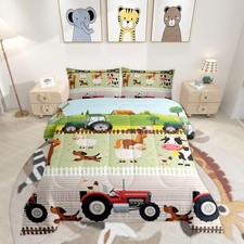 Tractor Bedding Sets for Boys Full Size Toddler Kids Cute Full, Multi 1013