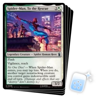 SPIDER-MAN, TO THE RESCUE X4 Marvel Super Heroes MSH Magic MTG MINT CARD