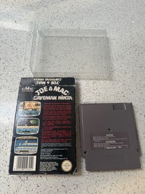 Joe & Mac Caveman Ninja- Nes  Game - Nintendo - Cart & Box in protective sleeve