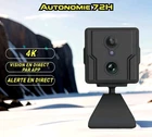 Caméra Pro Cryptée Miniature 4G 72H D'AUTONOMIE Vision En Direct Par App 