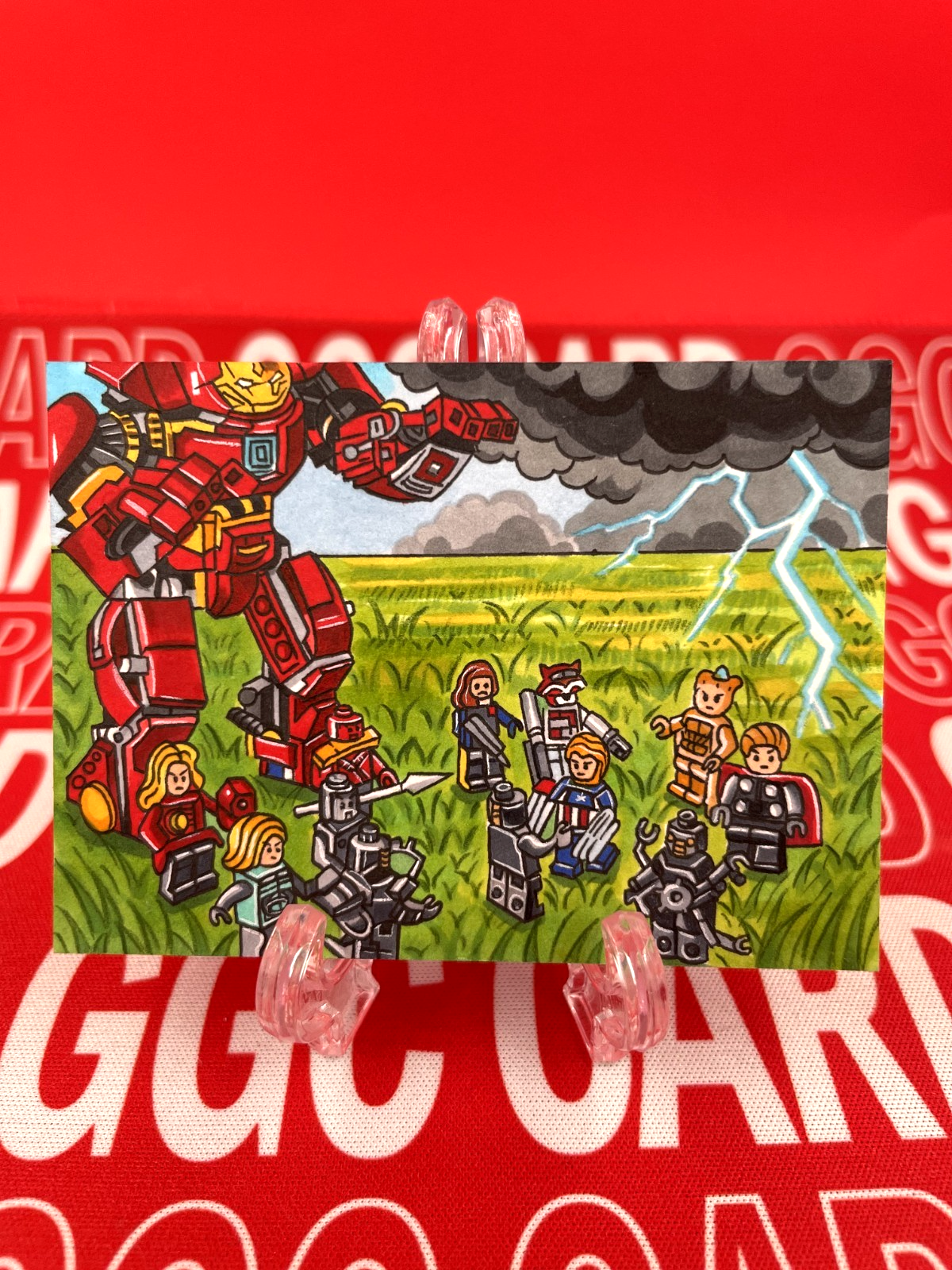 GGC Studio LEGO & Marvel The Avengers Artist Hand Drawn Auto Sketch Card 1/1