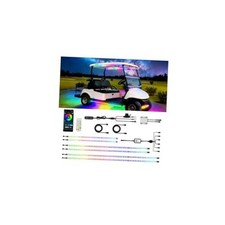6 Pcs RGB IC Golf Cart Underglow Light Strip with Roof 6 Underglow  Canopy 