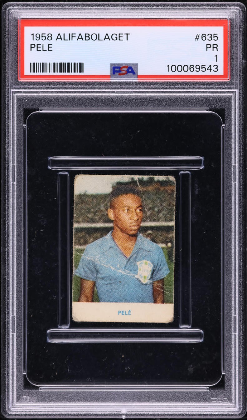 1958 Alifabolaget Pelé #635 PSA 1 PR – Iconic Rookie – RARE World Cup Era