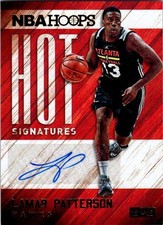 2015-16 Hoops Hot Signatures #HS-LPS Lamar Patterson Auto - Atlanta Hawks Card