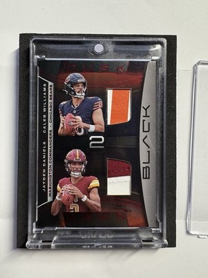 2024 Panini Black - Dusk 2 Dawn Caleb Williams, Jayden Daniels #D2D-CWJD Red /10