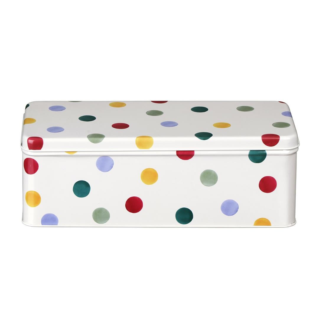 Small Metal Tin Storage Box Emma Bridgewater Polka Dots Container With Lid