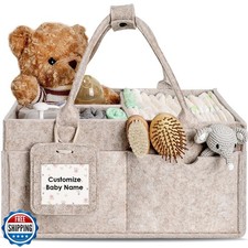 GEMII Diaper Caddy Organizer - Large Baby Caddy Organizer with Handle for New