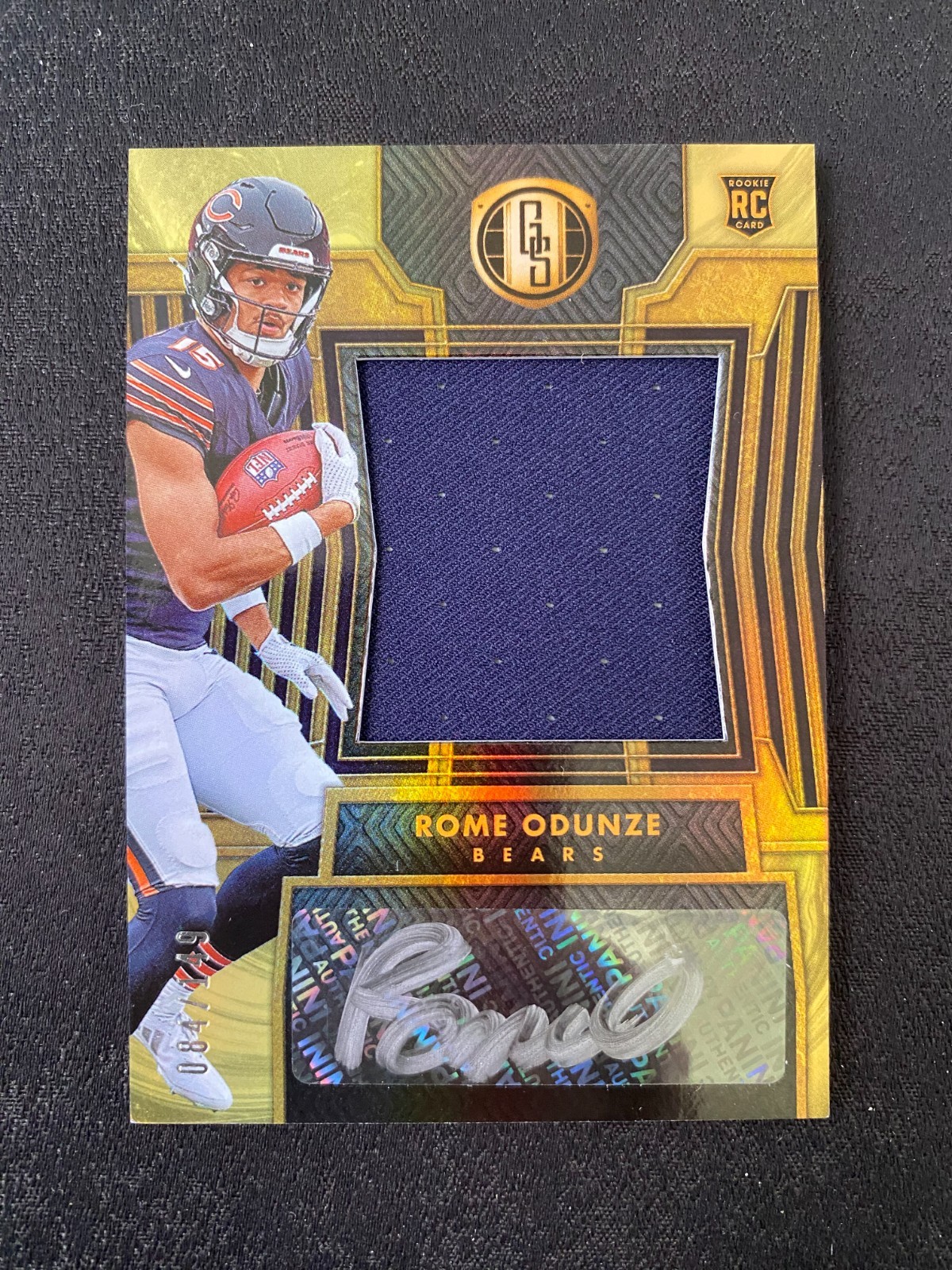 2024 Panini Gold Standard Rome Odunze Rookie Patch Auto #244 /149 B361