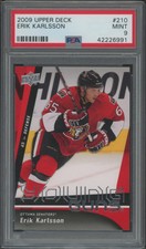 2009-10 Upper Deck- Erik Karlsson #210 - Young Guns - Rookie - YG ROOKIE - PSA 9