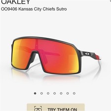 Oakley Sutro NFL Chiefs Matte Black Prizm Ruby Sunglasses OO9406-3937 w/Case