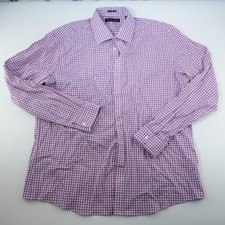 Tommy Hilfiger Shirt Mens XL Stretch Slim Fit Button Up Long Sleeve Plaid Check