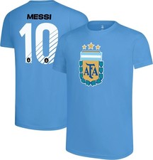 Lionel Messi Argentina AFA Kids T-Shirt Youth Large Light Blue Official Licensed