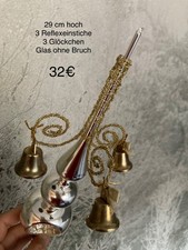 Christbaumspitze alt, silber , selten  Lauscha Behang Glöckchen