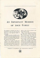 Magazine Ad - 1932 - AT&T / Bell System - Member of the Family