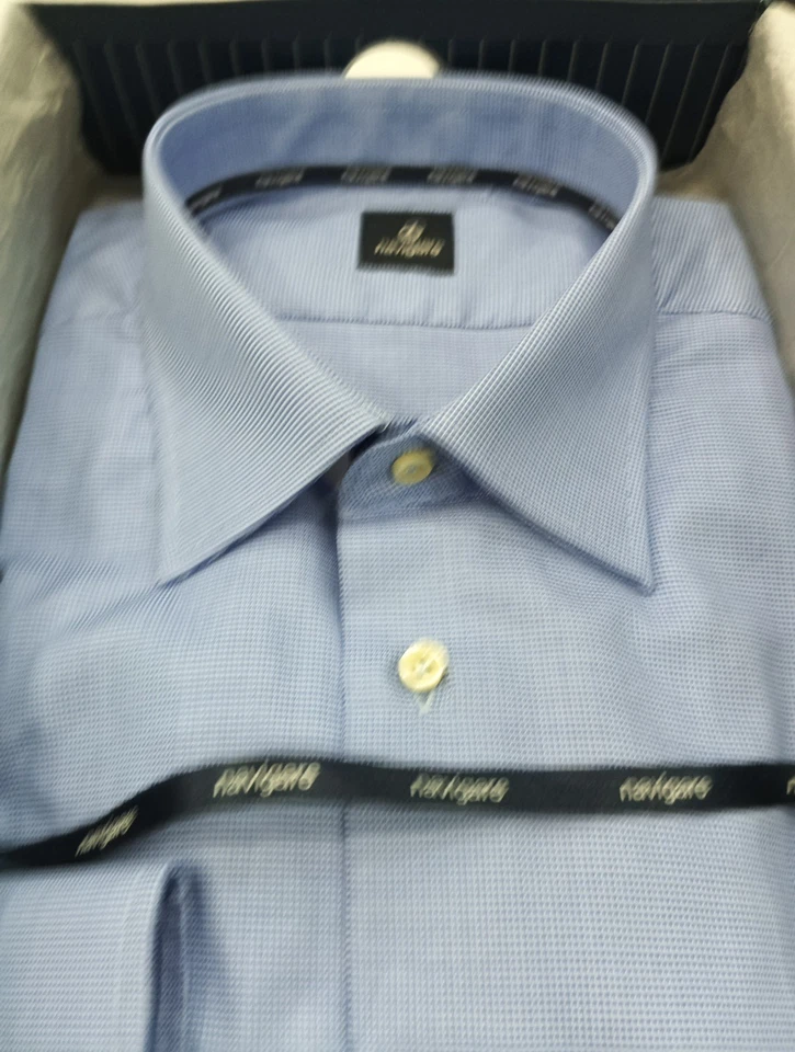 Camicia Uomo Navigare Collo Italiano Microfantasia  In Azzurro - Immagine 4 di 4