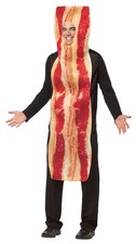 Rasta Imposta Bacon Strip Costume, Red, One Size Fits Most Size, Brown