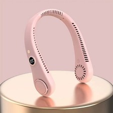 Portable USB Rechargeable Neckband Lazy Neck Hanging Dual Cooling Mini Fan