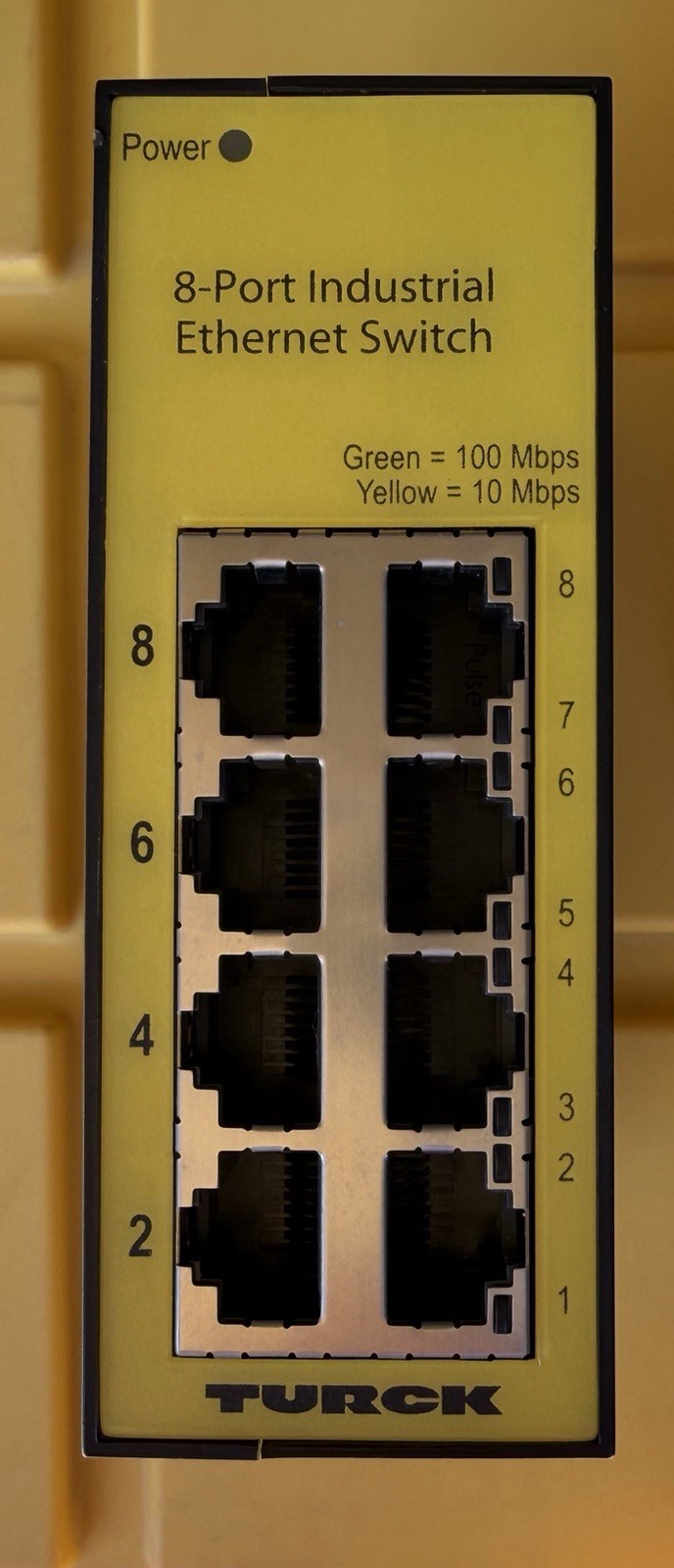 Turck SE20-84XT-RJ822 Ethernet Switch, 8 Port, Unmanaged, 24 VDC, Open Box