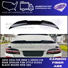 2010-2016 for Bmw 5 Series F10 Rear Spoiler PSM Style Gloss Black Brand New US