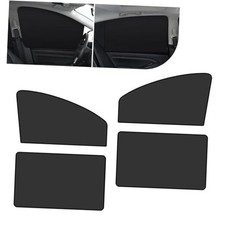 Car Front Side Window Sun Shade, 24.41In x 18.90In x 12.99In, 4 PCS Black