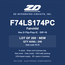 Fairchild F74LS174PC Hex D Flip-Flop IC DIP-16 New Lot of 200 DC 78-79