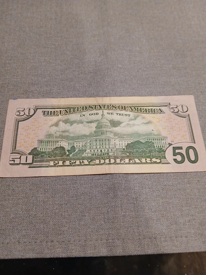 50 dollar bill serial #88888889 - Image 4 of 4