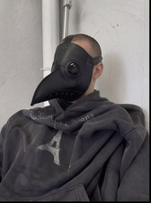 Plague Doctor Mask Faux Leather Steampunk Gothic Bird Beak Halloween Costume New