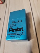 Pentel Super Hi-Polymer Lead, 12 tubes 12 leads per tube 0.7mm Pentel 50-HB 