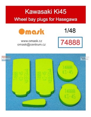 OMK74888 1:48 Omask Wheel Bay Plugs - Ki45 Toryu (HAS kit)