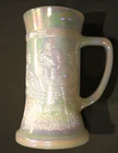 Vtg. Beer Stein Federal glass White pearl Milk glass Carnival Glass