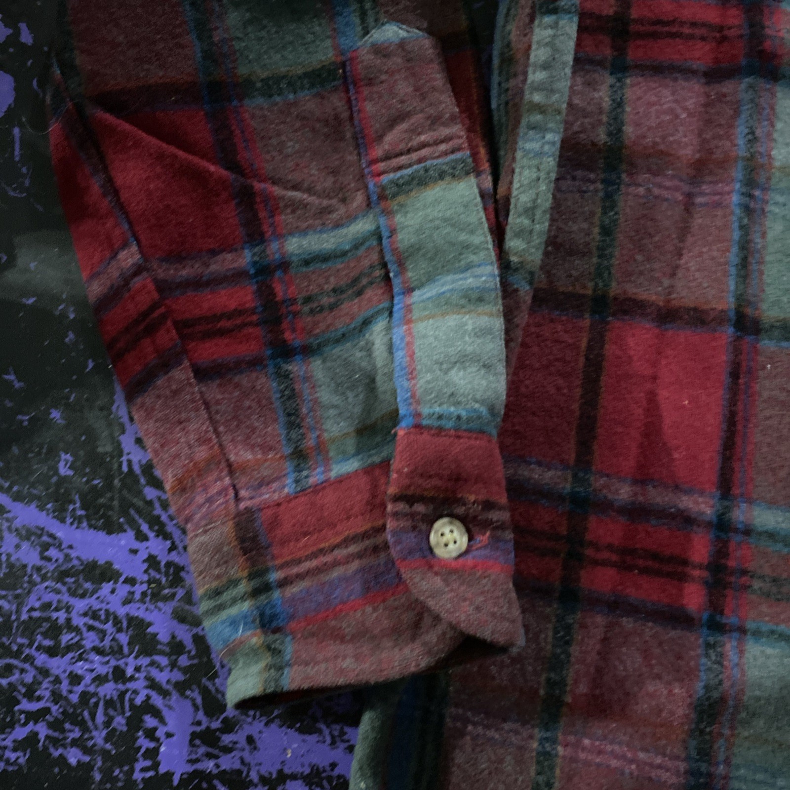 Pendleton Wool Button Down Pants Laid Long Sleev … - image 5