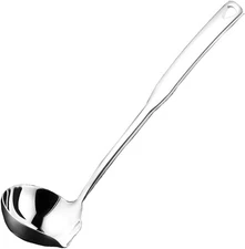 Luminous Soup Ladle w/ Pour Spout 18/8 Stainless Steel 12-Inch Heavy Duty