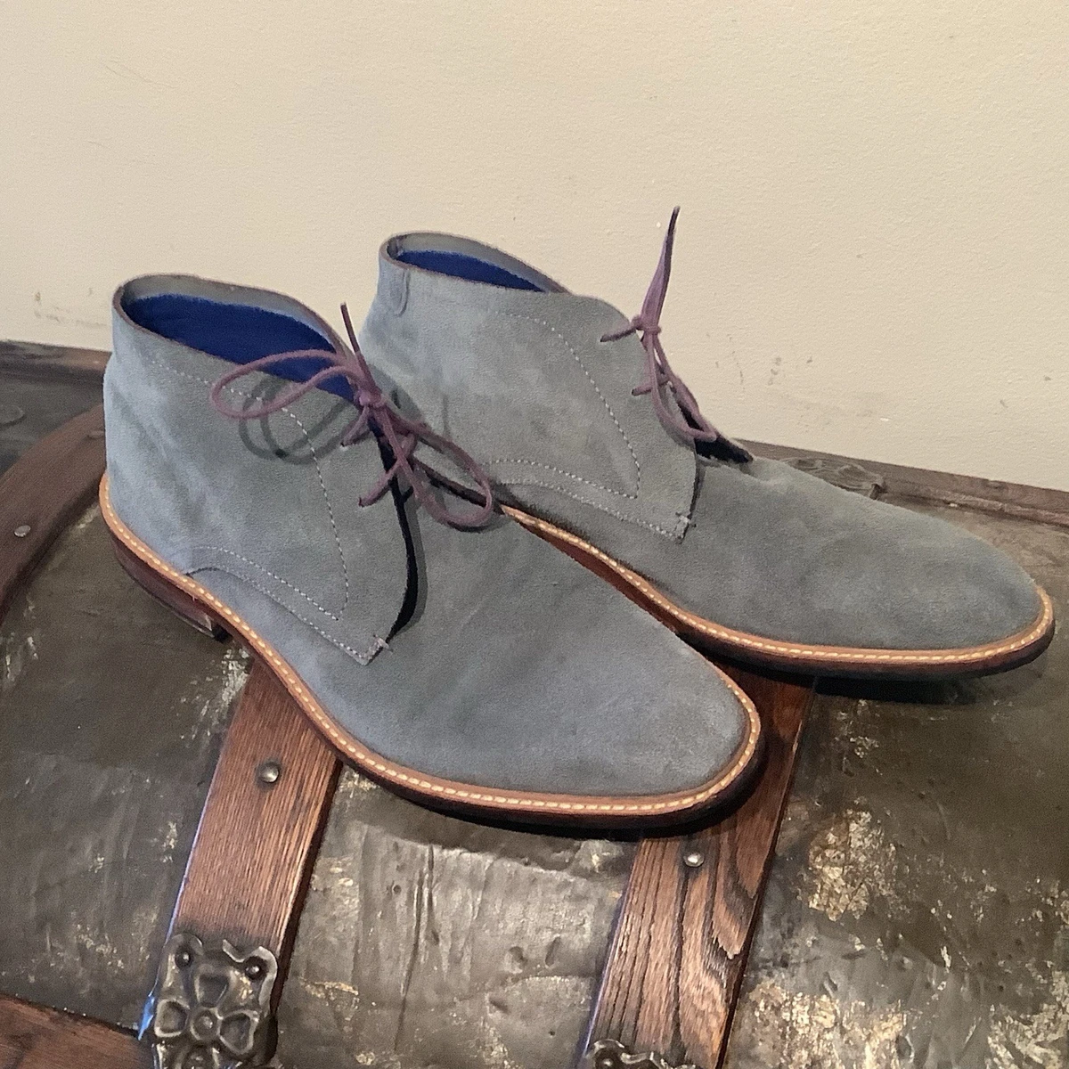 Ted Baker Sealls 2 Wingtip Boots Mens 11 Black Leather Purple‎ Brogue SEALLS2 9185606598686.jpg main image 3