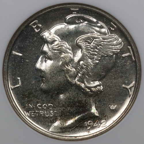 1942 10c Mercury Dime - NGC PF 66