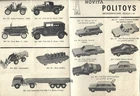 Politoys Novelty - Catalog Leaflet Model Cars 1963 List