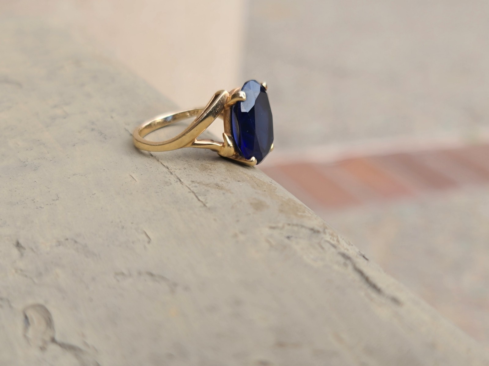 10k Solid Yellow Gold Genuine Blue Sapphire Gem R… - image 15