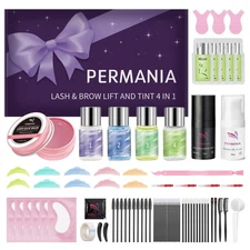 PERMANIA Lash Perm and Black KitSalon Grade Supplies for Eyelash Lift and Bro...