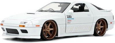 Jada 1:24 JDM Tuners 1985 Mazda RX-7 White Diecast Model Car 35955