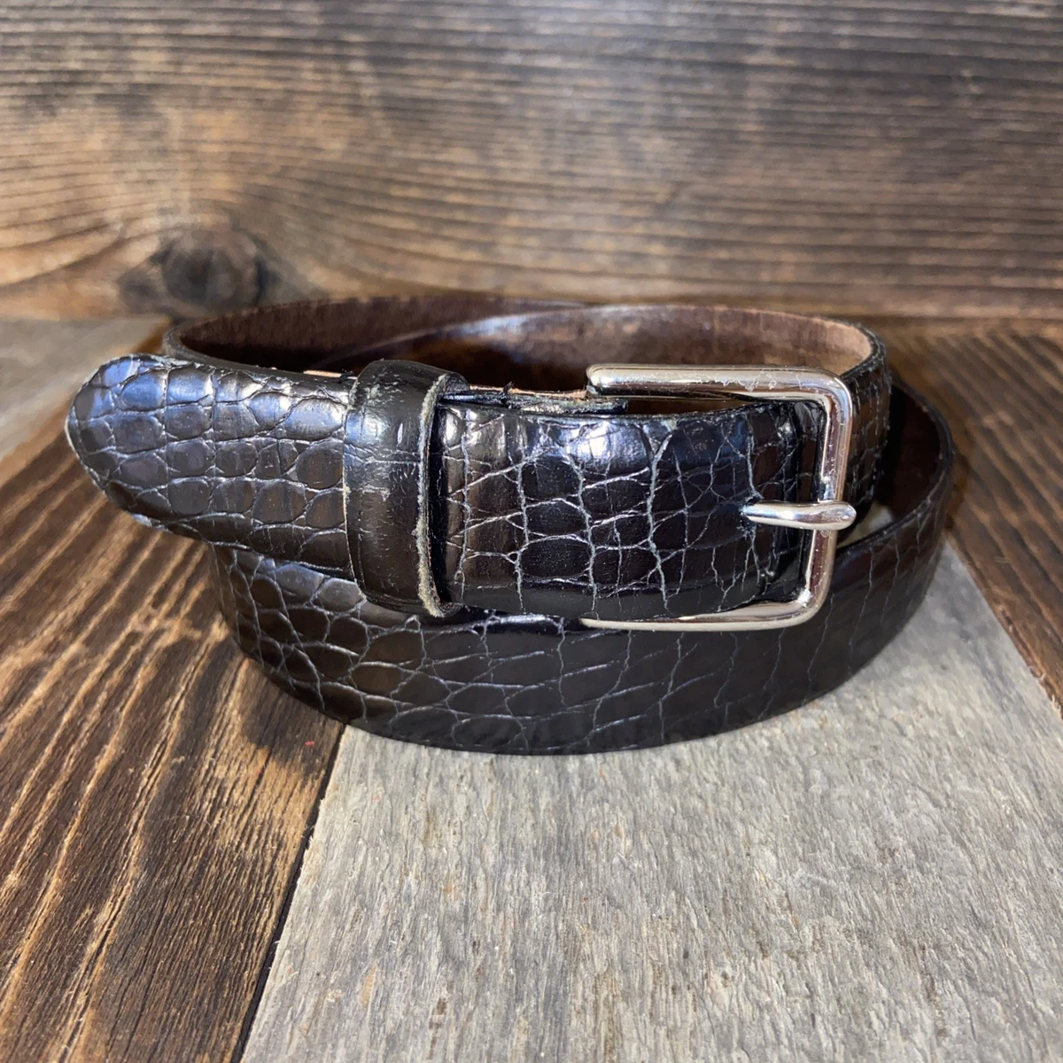 Coach Dark Brown Narrow Women’s Leather Belt with Silver Buckle 6505 - 1.75 main image 2