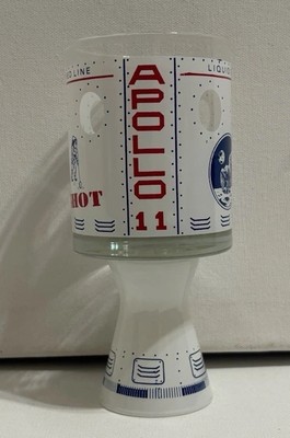 Vintage 1969 Apollo 11 Moonshot Tumbler & Shot Glass Man On The Moon NASA