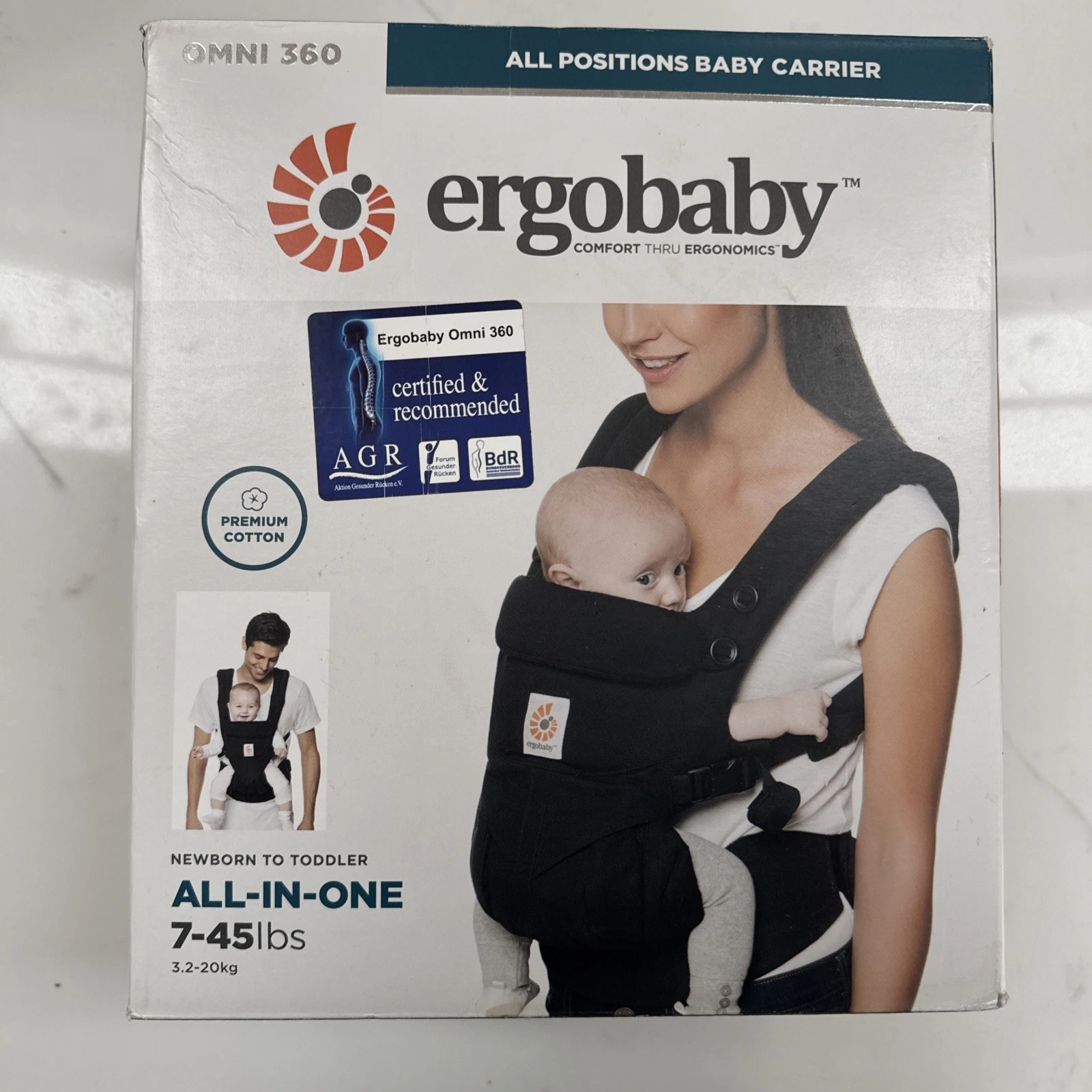 Ergobaby Omni 360 Carrier All-in-One Baby Carrier Pure Black
