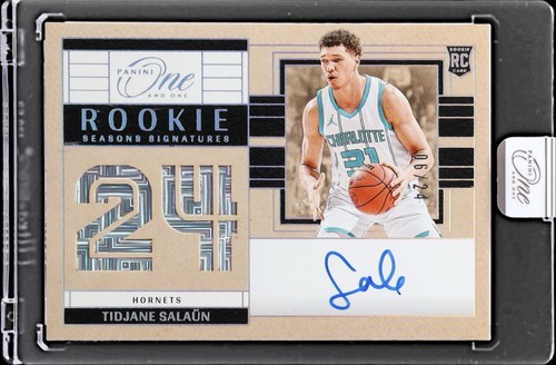 2024-25 Panini One and One Tidjane Salaun Rookie Season Signatures Auto /24
