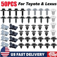 50 x Clips Under Engine Bumper Screws Retainer Rivets Fastener For Toyota Lexus