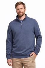 Croft  Barrow Extra Soft Quarter Zip Pullover Men  s Large Blue Sweatshirt